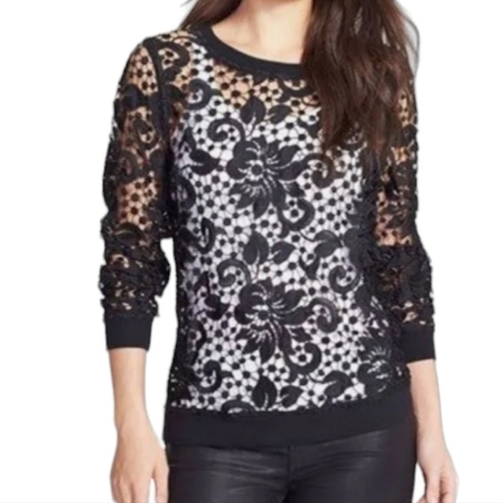 Chelsea28 Embroidered Lace Top